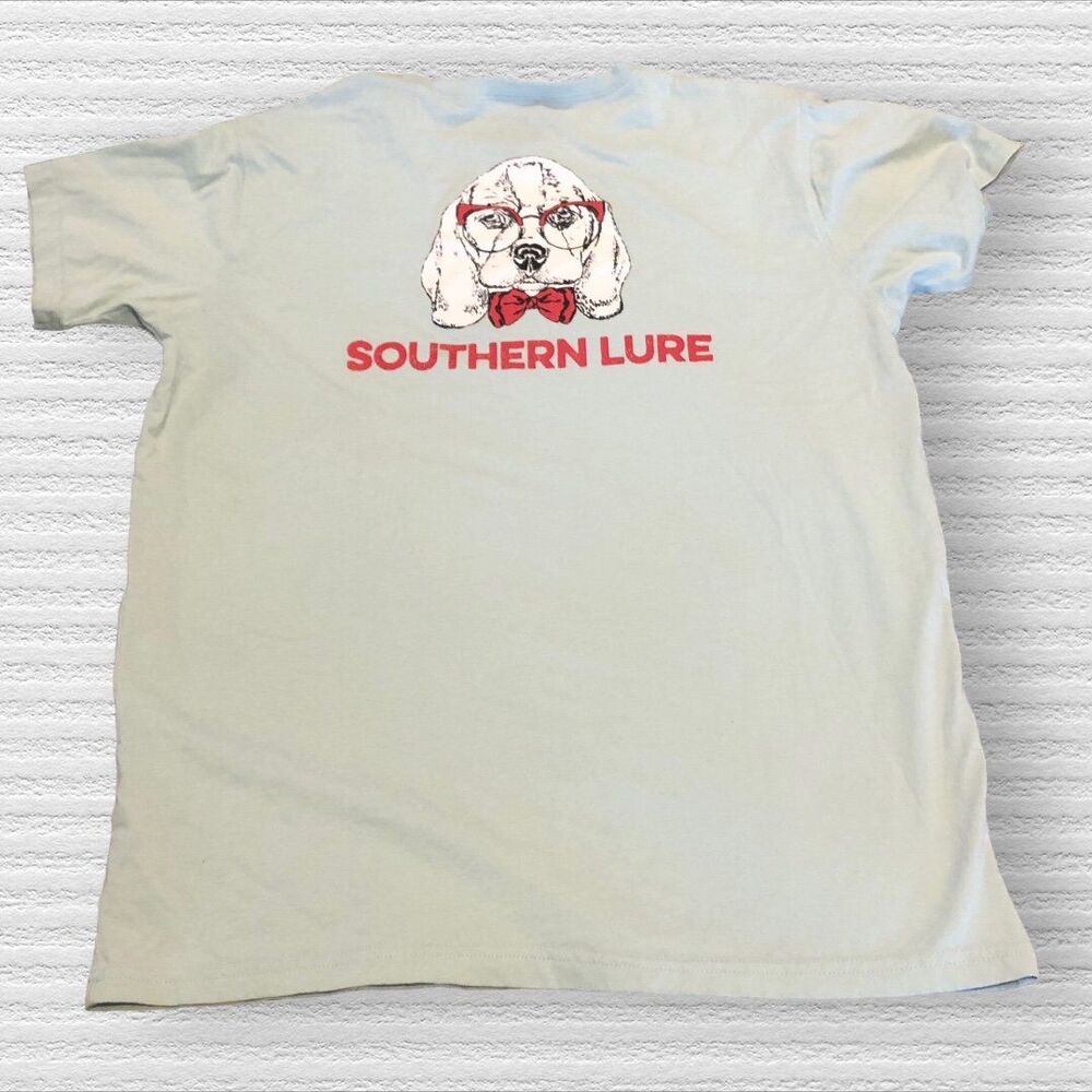Southern Lure Blue Youth XL Preppy Dog Tee Shirt